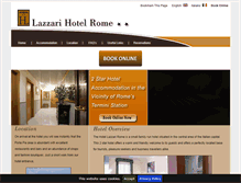 Tablet Screenshot of lazzarihotelrome.com